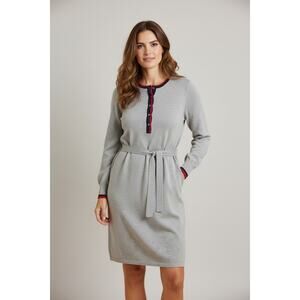 Boden Gemma Henley Knitted Dress Side Zip